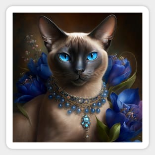 Tonkinese Cat Beautiful Portrait Sticker